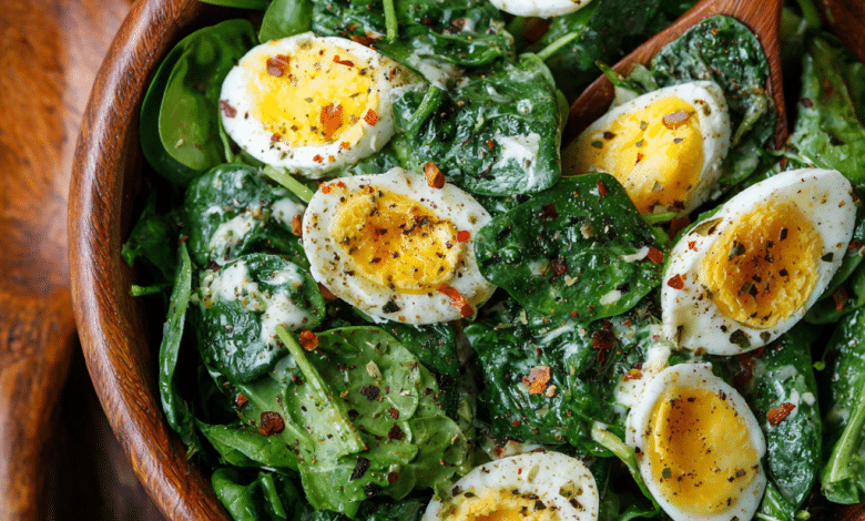 Spinach Salad with Eggs