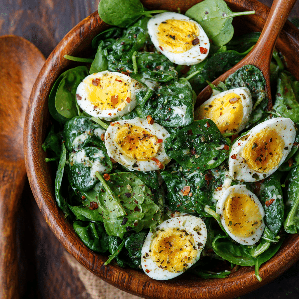 Spinach Salad with Eggs – A Simple, Nourishing Bowl That Feels Like Home