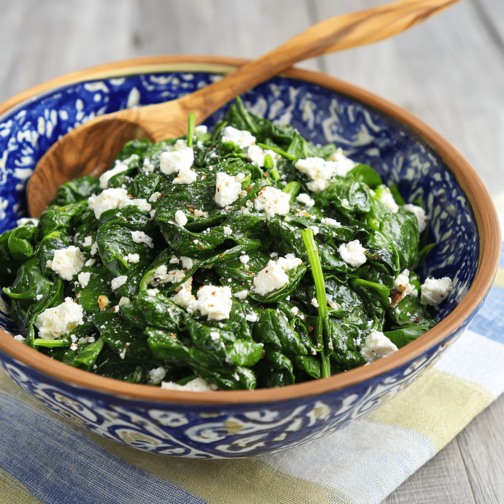 Spinach Salad with Feta – A Fresh, Bright Bowl of Comfort and Simplicity