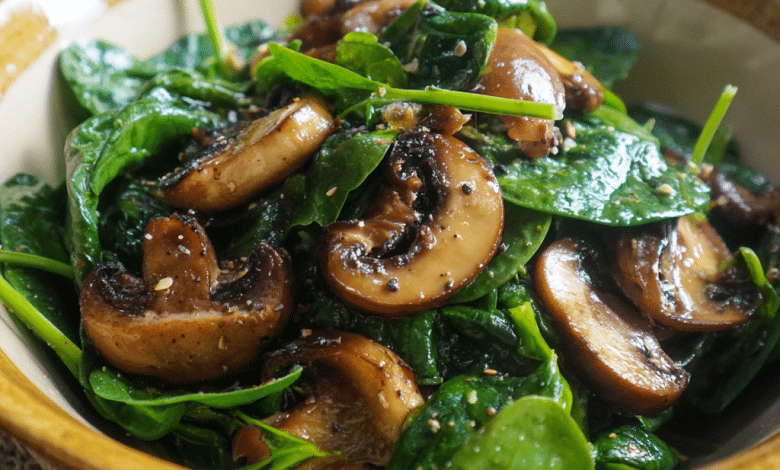Spinach Salad with Mushrooms