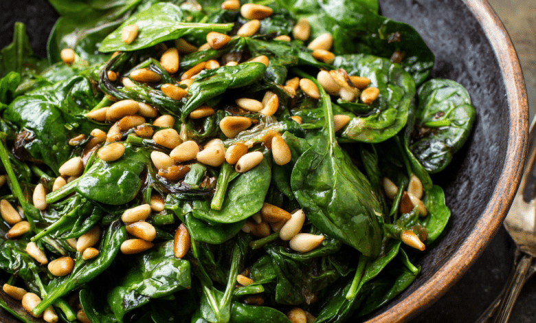 Spinach Salad with Pine Nuts