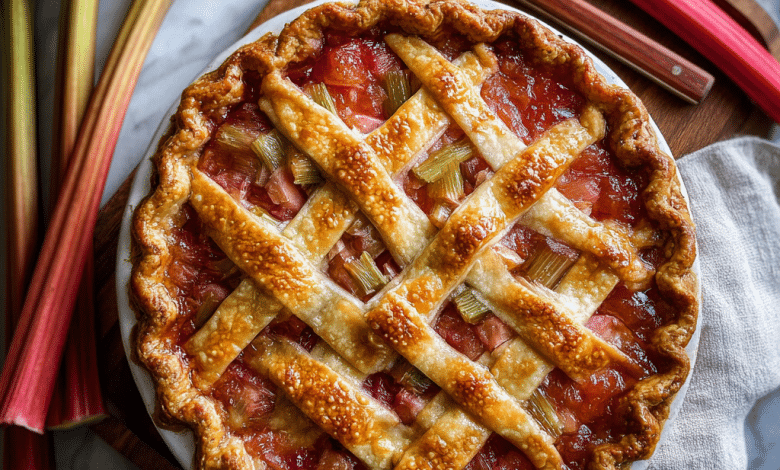 Spring Rhubarb Pie Recipe