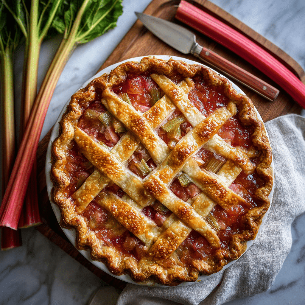 Spring Rhubarb Pie Recipe – Sweet, Tangy & Full of Sunshine