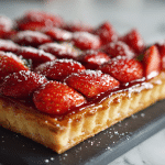 Strawberry Puff Pastry Tart
