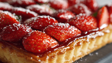 Strawberry Puff Pastry Tart