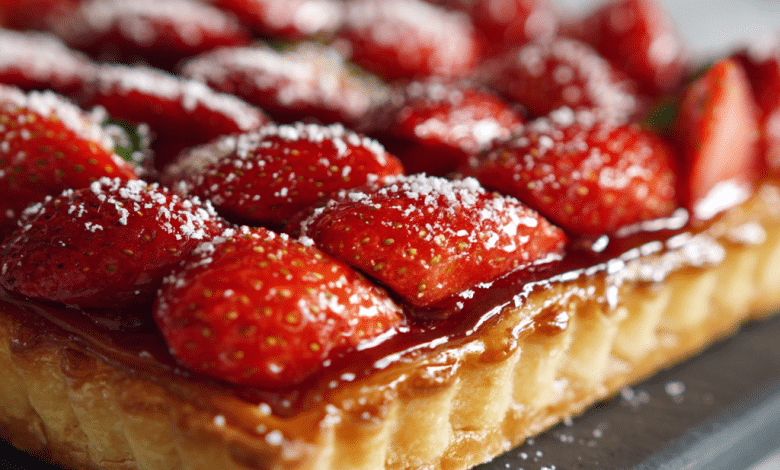 Strawberry Puff Pastry Tart