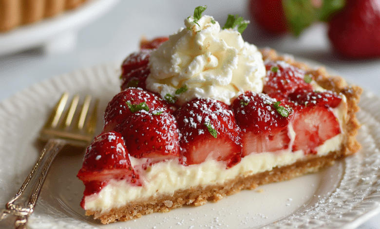 Strawberry Tart with Custard