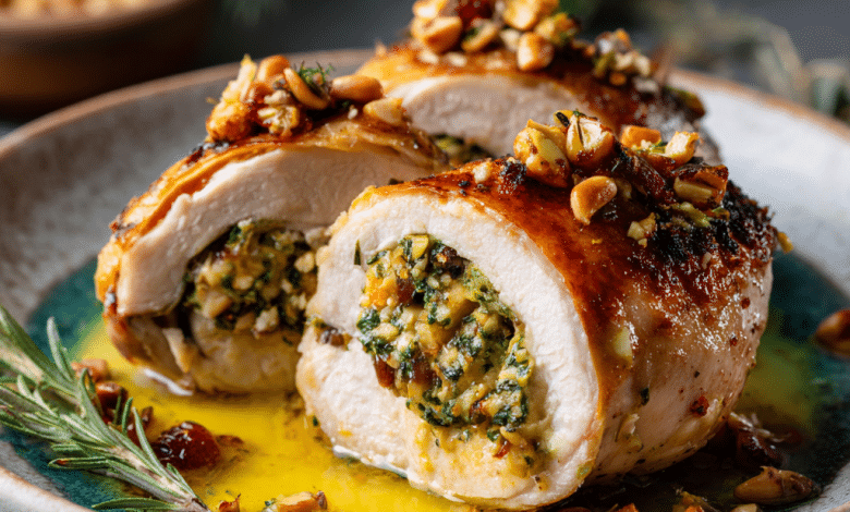 Stuffed Chicken with Pine Nuts