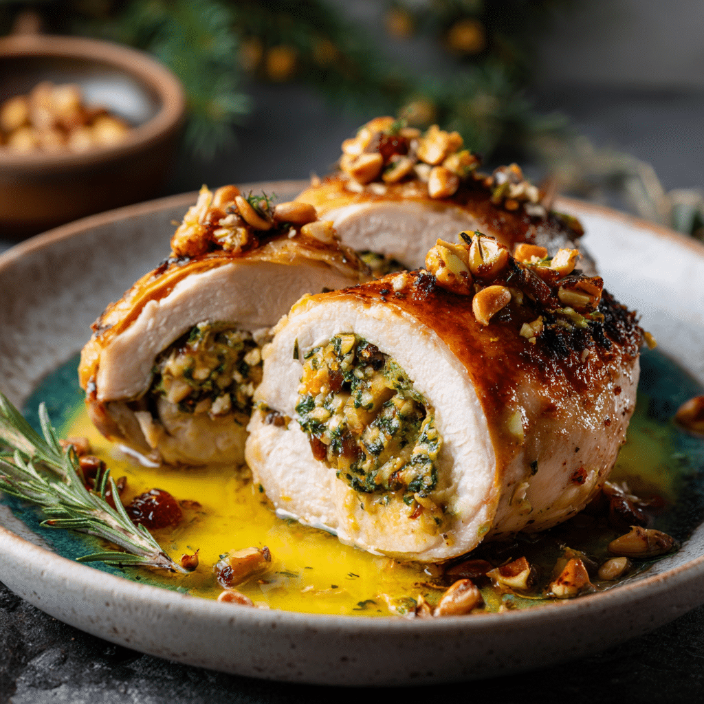Stuffed Chicken with Pine Nuts – A Golden, Cozy Dish Full of Warmth and Flavor