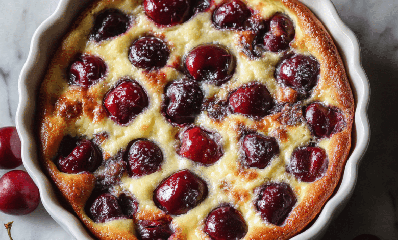 Traditional French Cherry Clafoutis