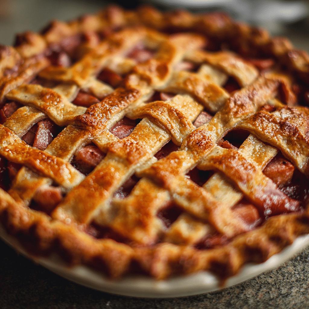 Traditional Rhubarb Pie – Sweet, Tangy, and Wrapped in Love