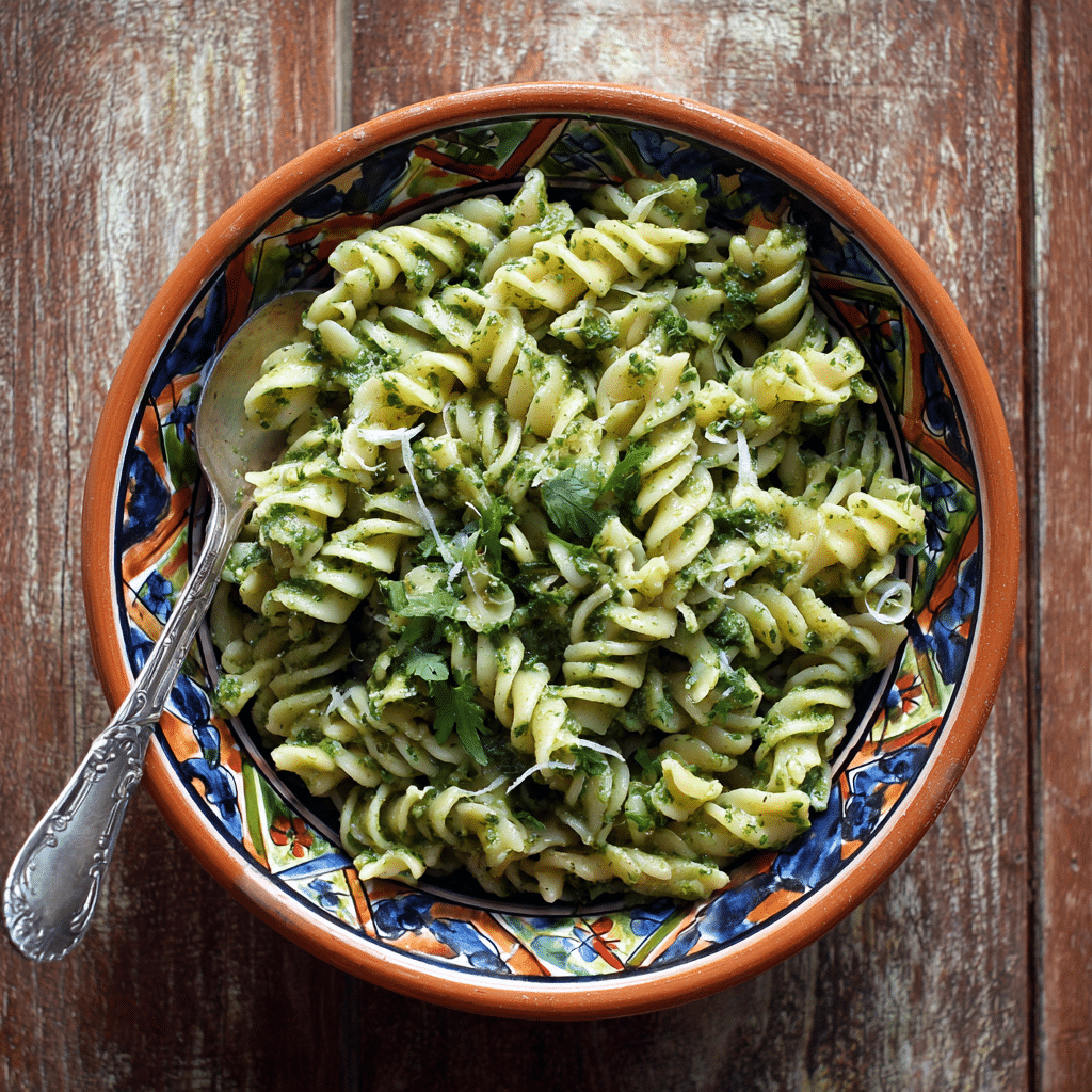 Vegetarian Pesto Pasta – A Bowl of Green Comfort from My Cretan Kitchen