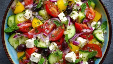 Classic Mediterranean Salad – A Fresh, Colorful Bowl of Sunshine from My Kitchen