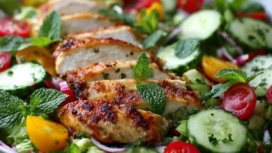 Refreshing Summer Salad with Grilled Chicken