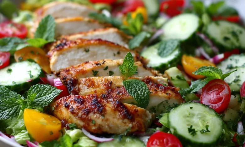 Refreshing Summer Salad with Grilled Chicken