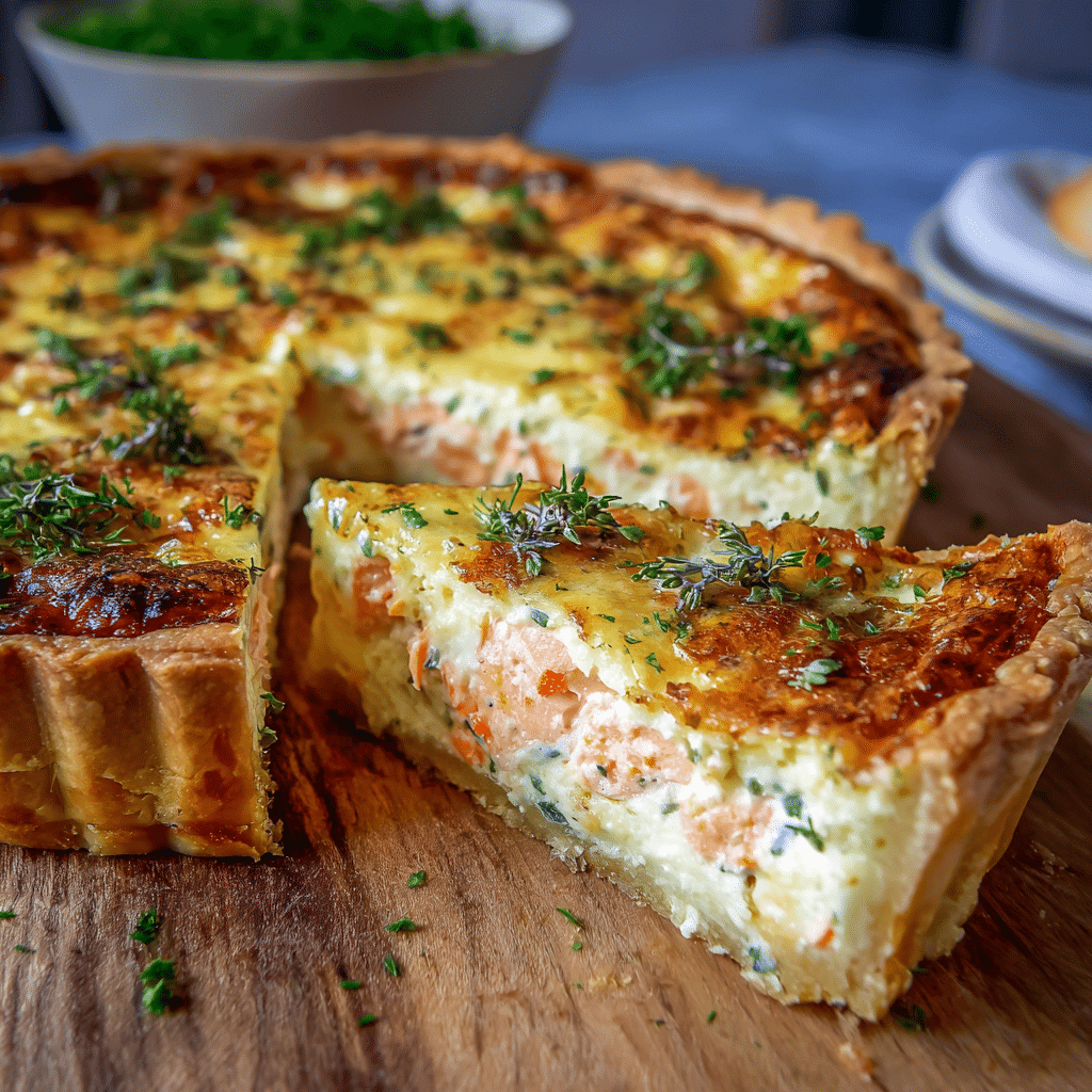 Salmon Quiche – A Creamy, Comforting Slice of Coastal Warmth