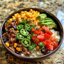 Ground Beef Taco Rice Bowl Recipe