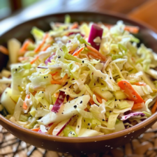 Apple Coleslaw Recipe with Crispy Cabbage and Tangy Dressing
