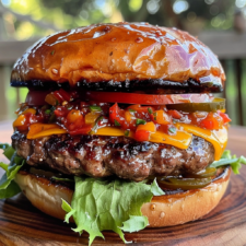 Classic Beef Burgers with Homemade Relish Recipe