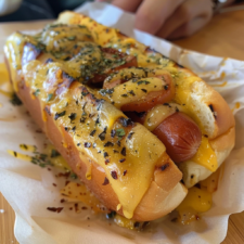 Garlic Butter Grilled Cheese Hot Dog Recipe