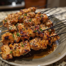 Honey Garlic Chicken Skewers Recipe