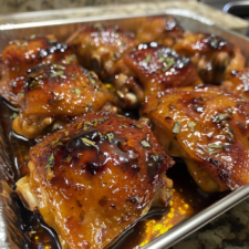 Baked Honey Garlic Chicken Thighs