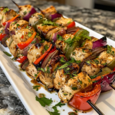 Healthy Mediterranean Chicken Skewers