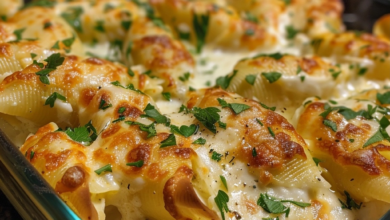 Chicken Alfredo Stuffed Shells