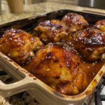 Caramelized BBQ Chicken Thighs in the Oven