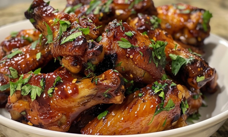 Honey BBQ Slow Cooker Chicken Wings