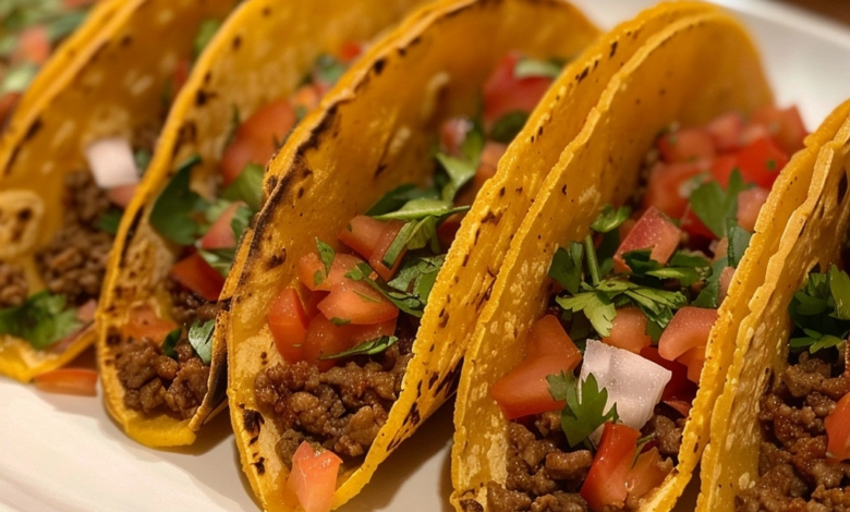 Crispy Baked Ground Beef Tacos: A Flavorful Mexican Delight