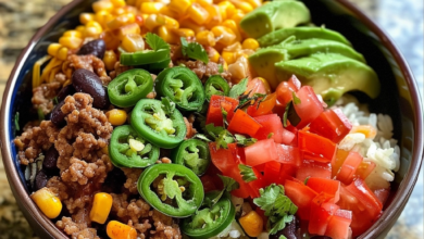Ground Beef Taco Rice Bowl Recipe