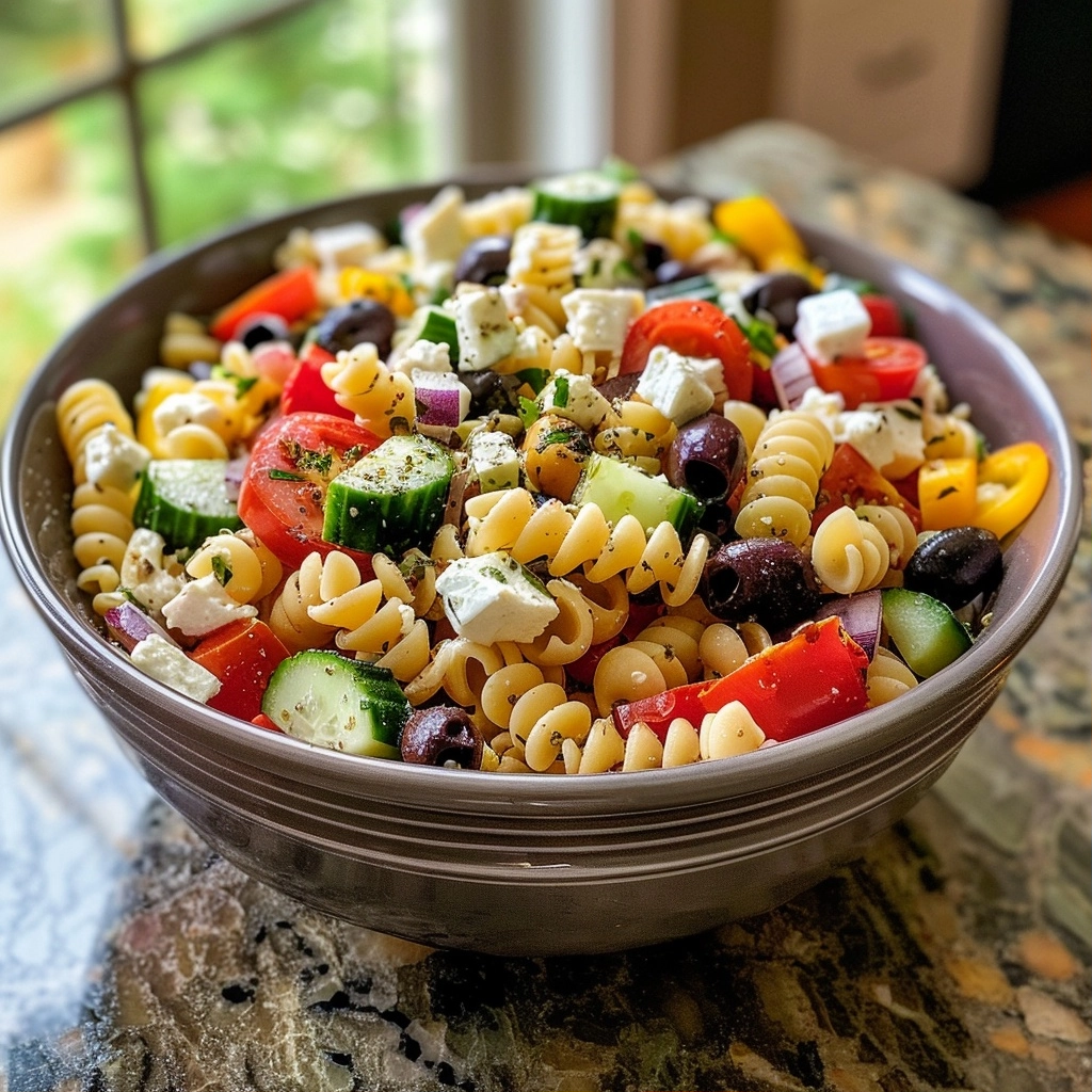 Greek Pasta Salad: A Light, Flavorful Medley of Mediterranean Delights