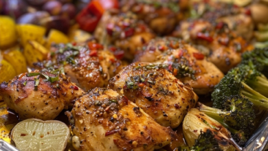 Sheet Pan Garlic Butter Chicken and Veggies