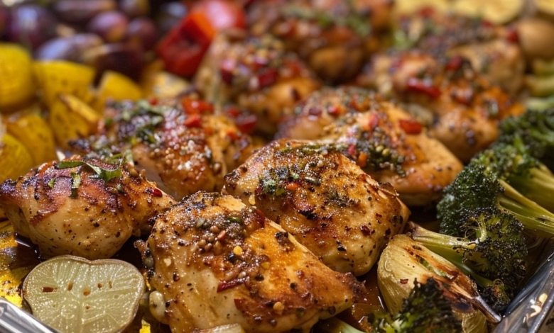 Sheet Pan Garlic Butter Chicken and Veggies
