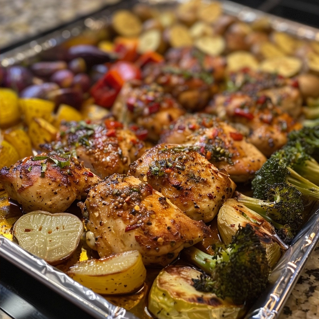 Sheet Pan Garlic Butter Chicken and Veggies