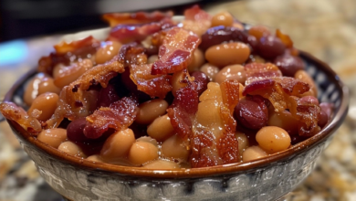 Best Baked Beans with Smoky Tofu Bacon and Brown Sugar