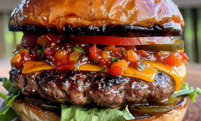 Classic Beef Burgers with Homemade Relish Recipe