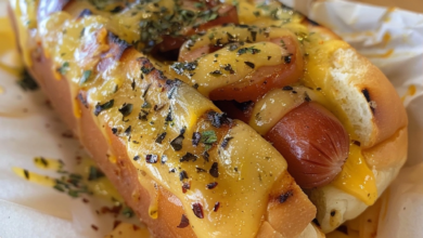 Garlic Butter Grilled Cheese Hot Dog Recipe