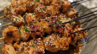 Honey Garlic Chicken Skewers Recipe