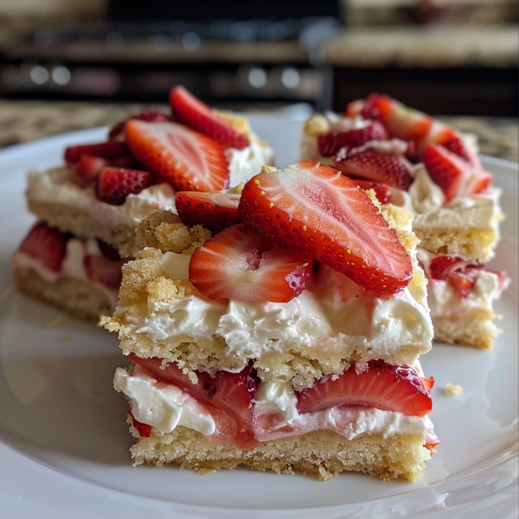 Easy Strawberry Shortcake Bars to Try This Summer