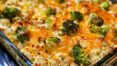 Broccoli Cheddar Chicken and Rice Casserole