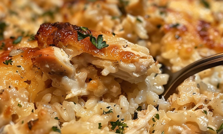 Easy Chicken and Rice Casserole with Creamy Flavor