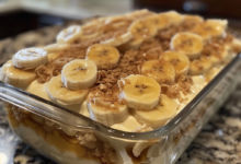 No Bake Banana Pudding Recipe with Vanilla and Nuts