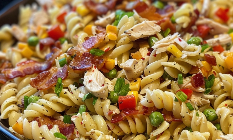 Chicken Bacon Ranch Pasta Salad Recipe
