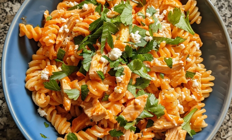 Buffalo Chicken Pasta Salad for Easy Weeknight Meals