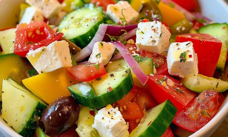 Healthy Greek Salad with Feta: Authentic Recipe