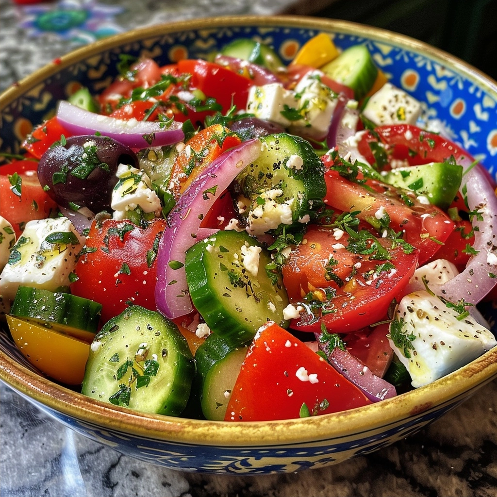 Fresh Mediterranean Greek Salad Recipe