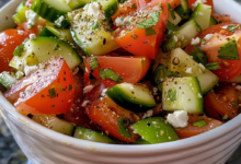 Easy Greek Cucumber Tomato Salad Recipe