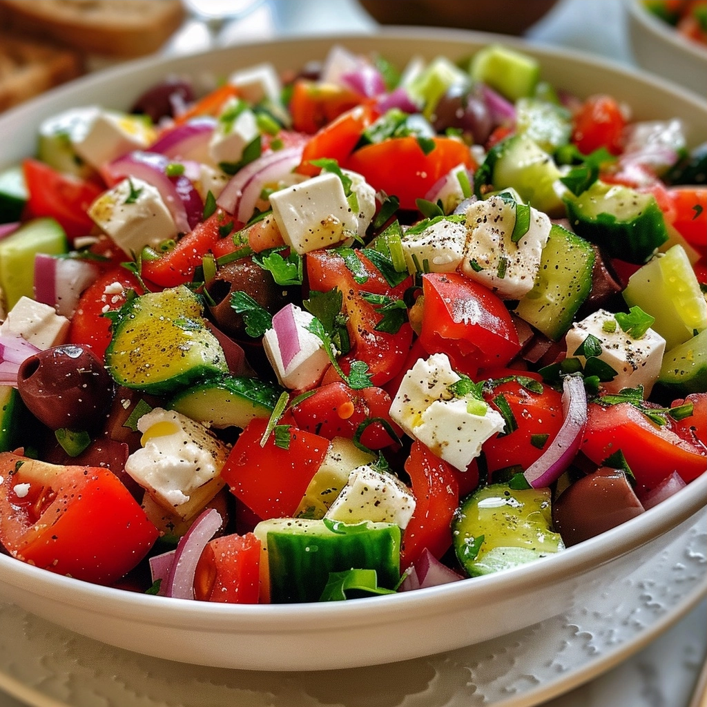Fresh Mediterranean Greek Salad Recipe for Healthy Eating